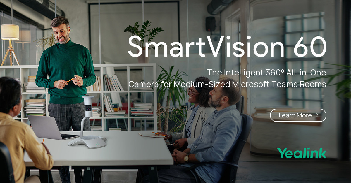 Yealink Launches SmartVision 60 Microsoft Teams Intelligent 360-Degree All-In-One Camera
